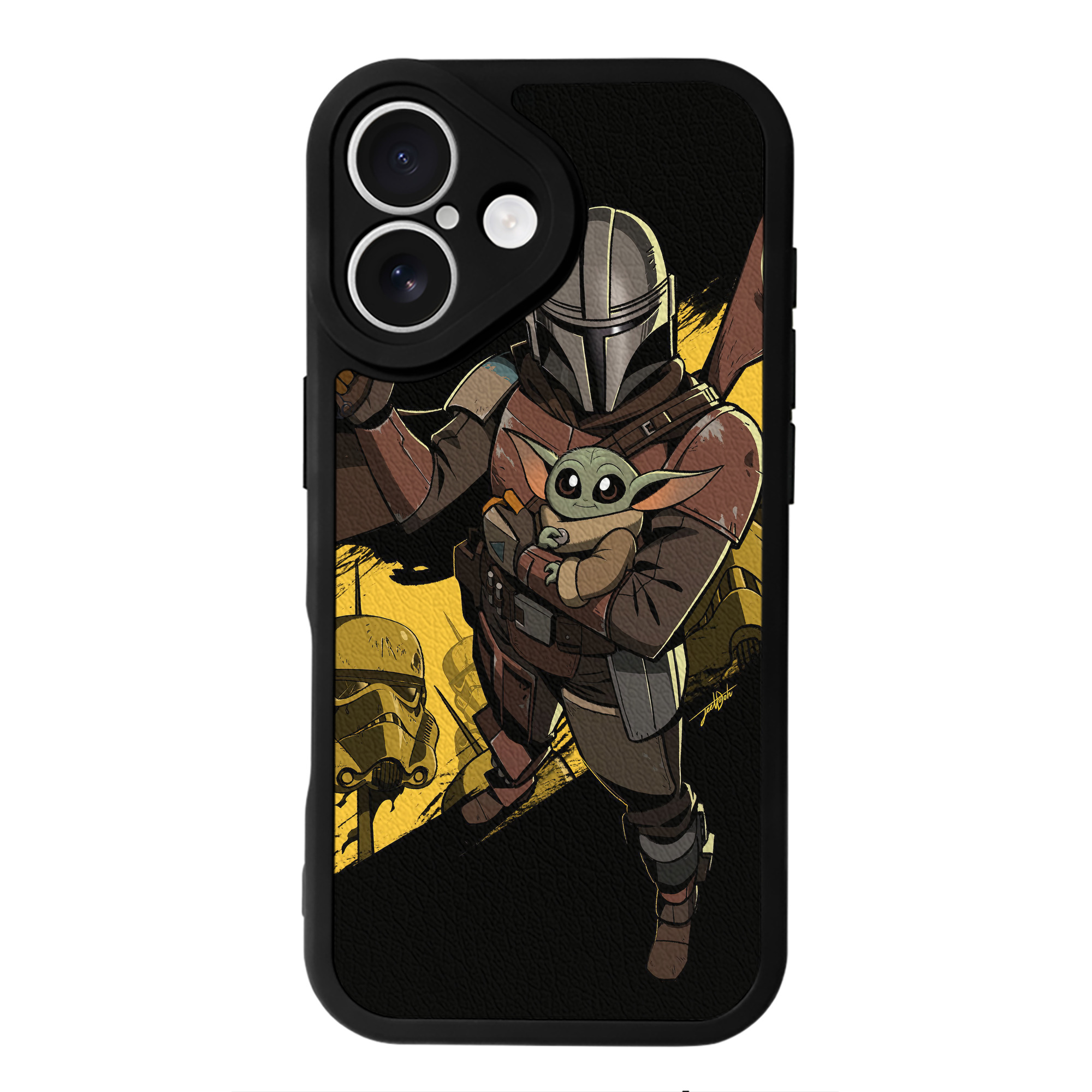（画像用） スター・ウォーズ Star Wars 【iPhone 16シリーズ対応】シリコンスマホケース（レザー調） 材質：シリコン